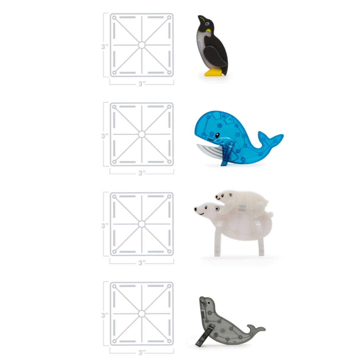 Magna-Tiles Arctic Animals – 25 Pieces