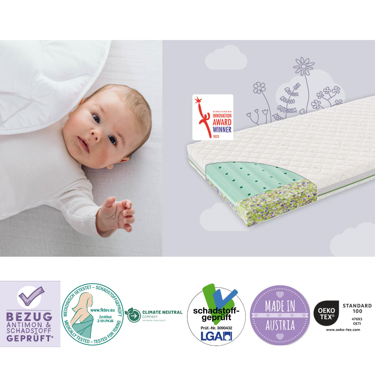 Träumeland Comfort Baby and Child Mattress Better Dreams WIND