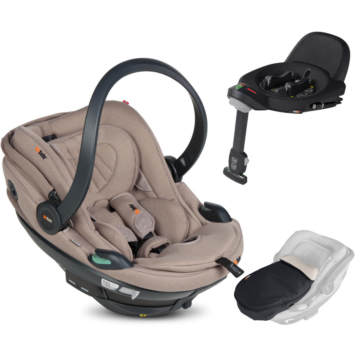 BeSafe iZi Go Modular X1 i-Size in Beige - schräge Ansicht