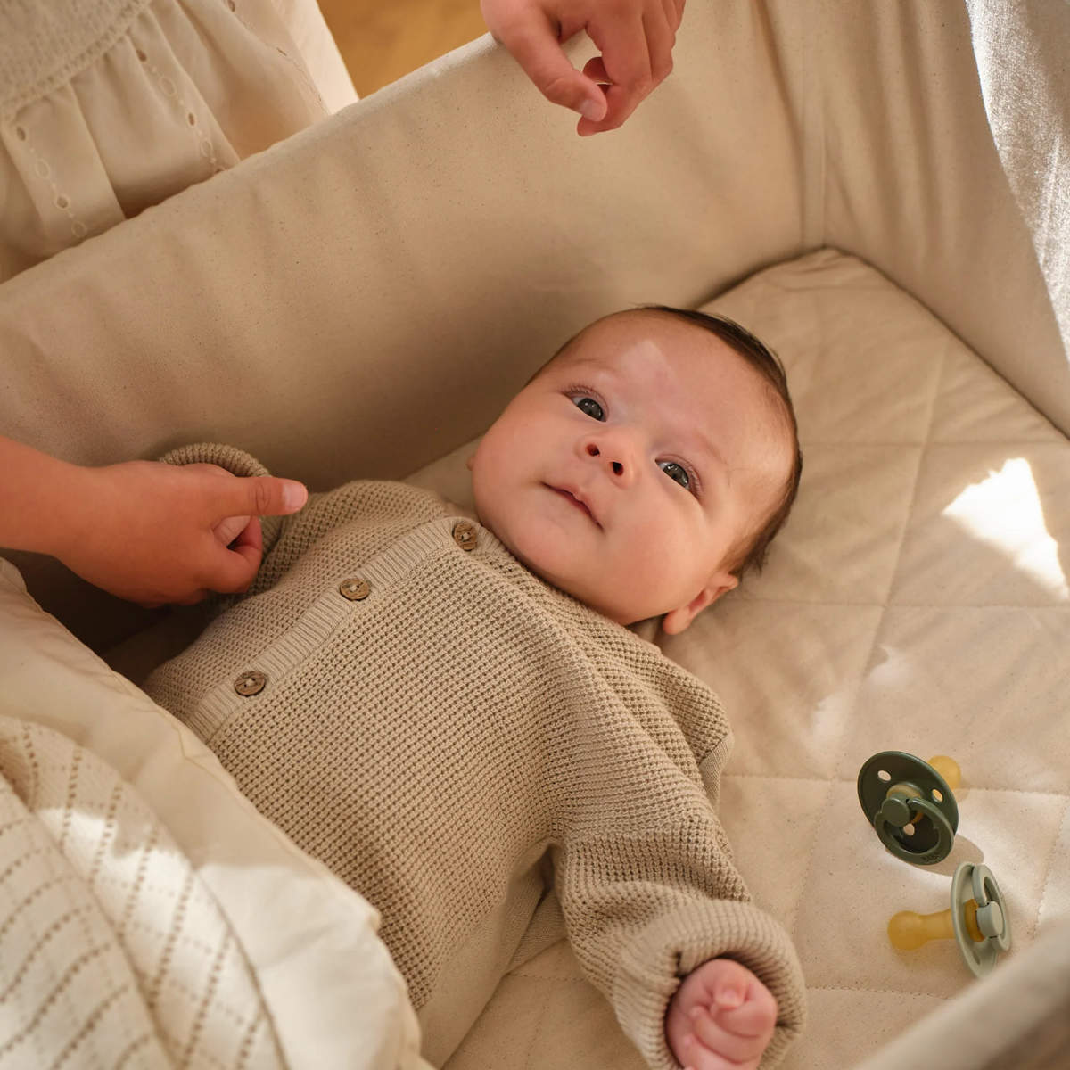 Moonboon Wiege 3-10 kg mit Schaummatratze