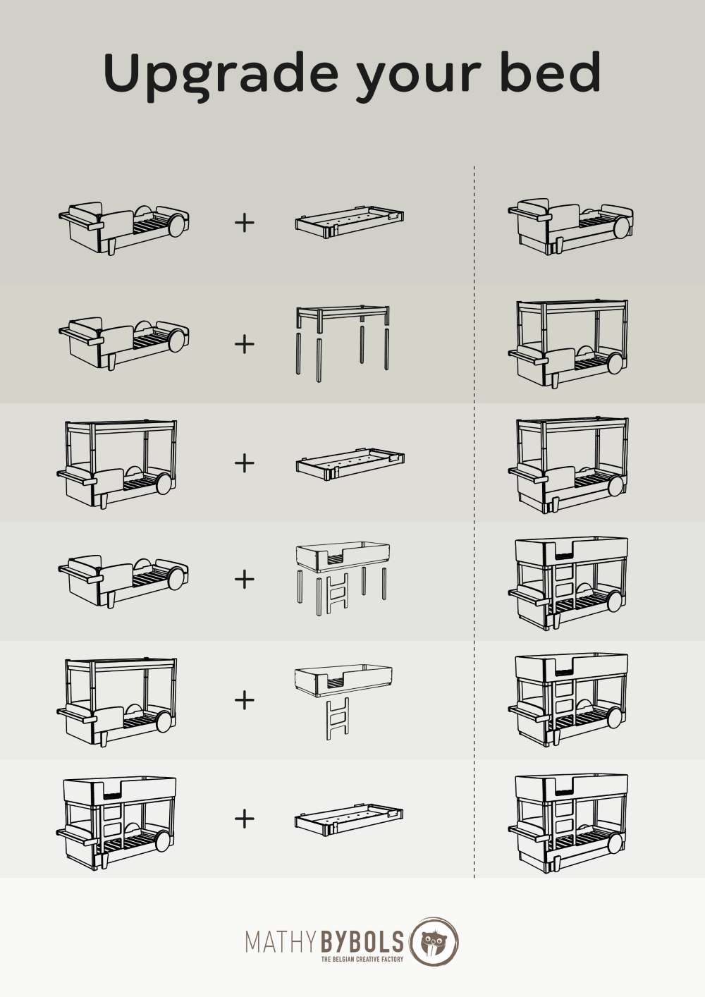 Mathy by Bols Discovery Umbauset von Einzelbett zu Himmelbett