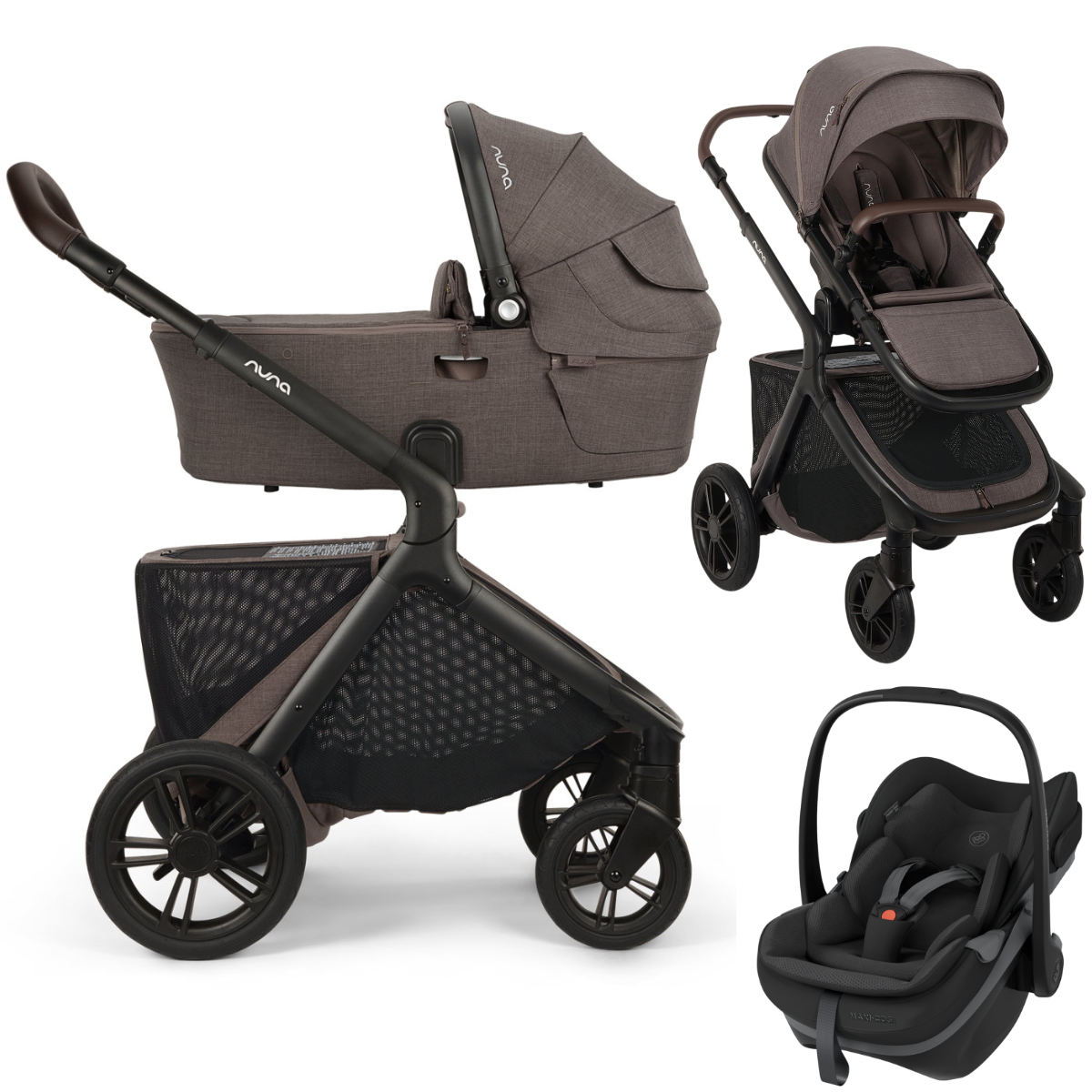 Nuna DEMI Icon Kinderwagen 3 in 1 inkl. Maxi Cosi Pebble Slide Pro i-Size Babyschale