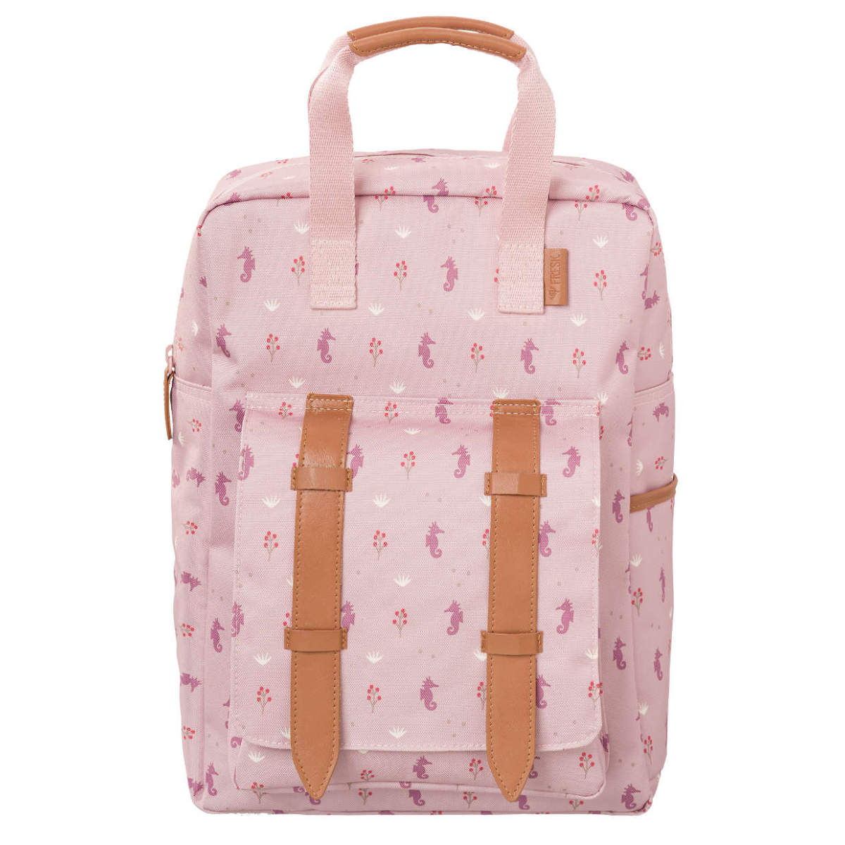 Kinder Rucksack in Rosa mit Seepferdchen - Vorderansicht