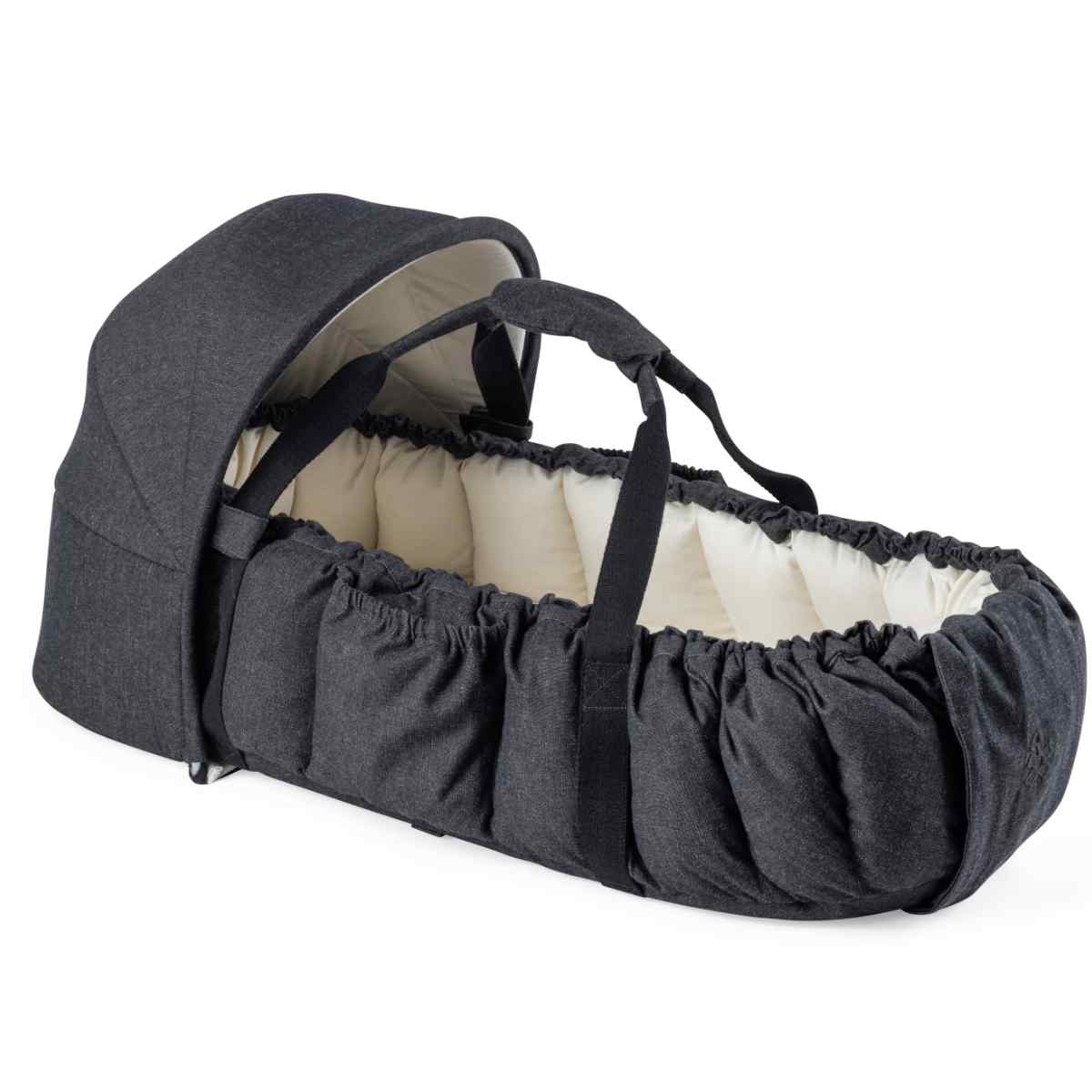 Babytrage in Grau - perspektivische Ansicht