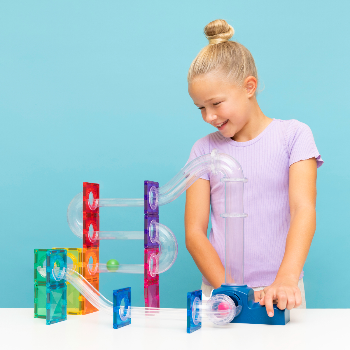 Connetix Magnetbausteine Kugelbahn Launcher Pack – 47 Teile
