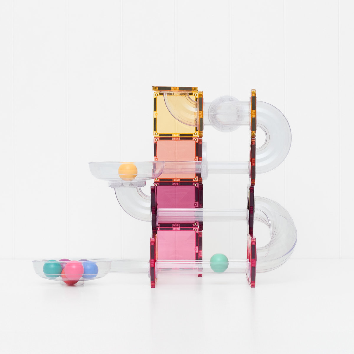 Connetix Magnetbausteine Pastel Mega Ball Run Bundle – 316 Teile