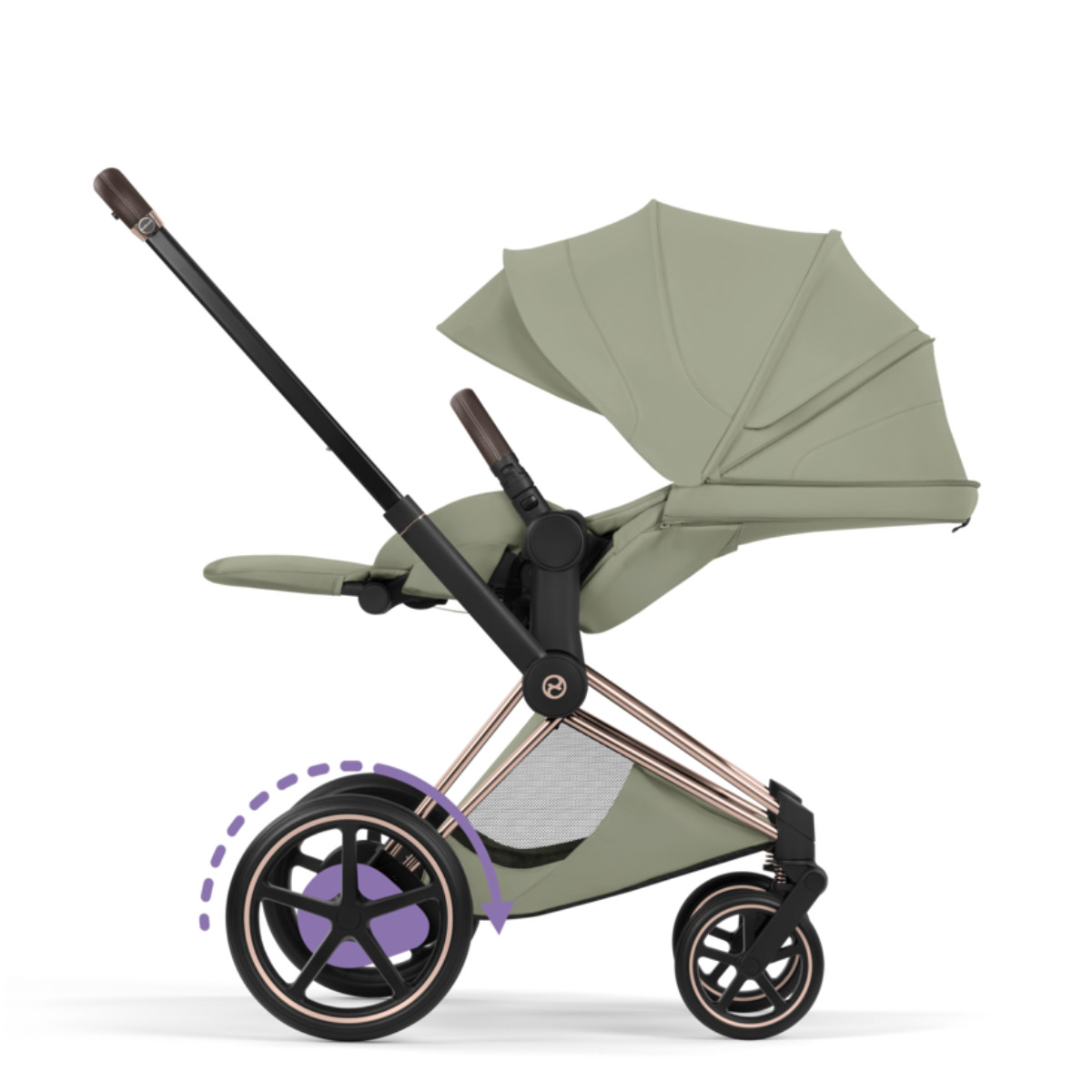 Cybex E-Priam 5 Style Kinderwagen Set 3 in 1 inkl. Cloud T i-Size Babyschale