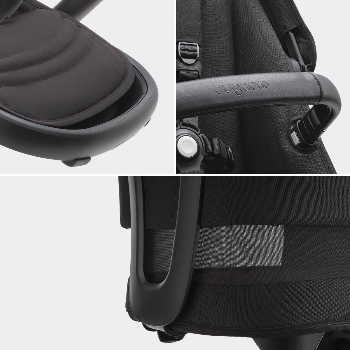 Bugaboo Fox 5 Kombikinderwagen in Schwarz - Detailansicht