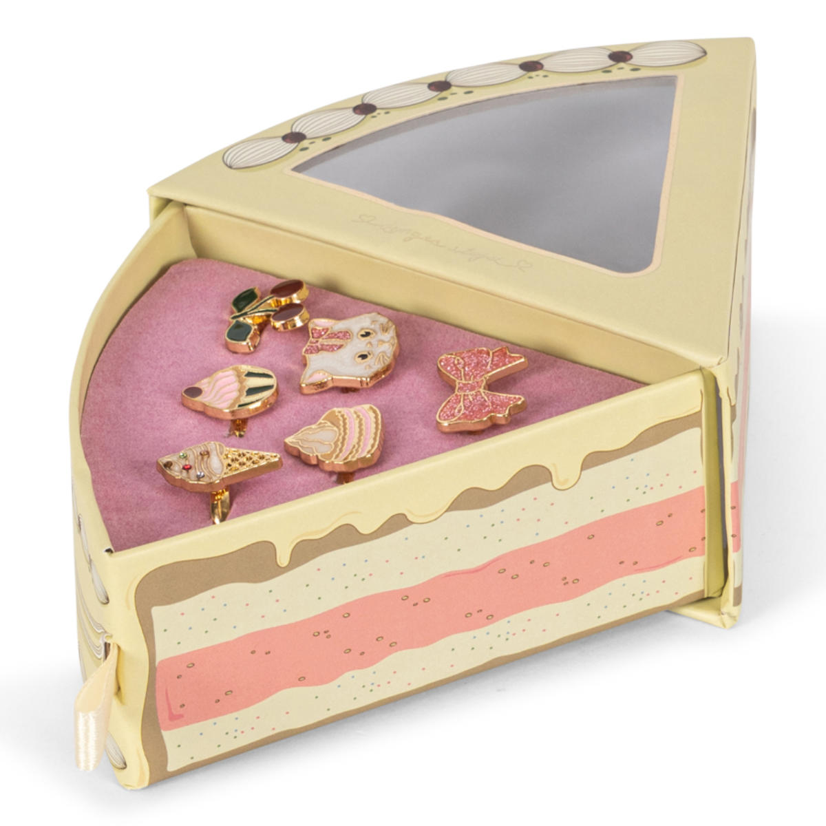Konges Sløjd Kitty Sweets Kinder-Ringset, Goldfarben, schräge Ansicht