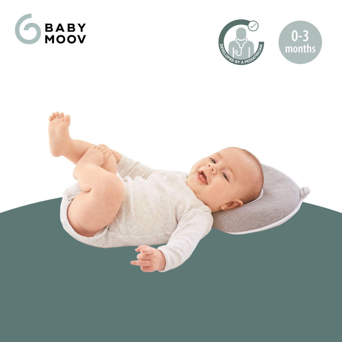Babymoov Babykopfkissen Cosyhead Fresh (für Bett/ Wippe/ Schaukel/ Babyschale/ Kinderwagen)