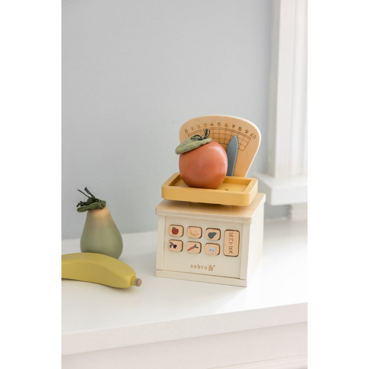 Sebra Holz Kaufladen Waage, 100% FSC