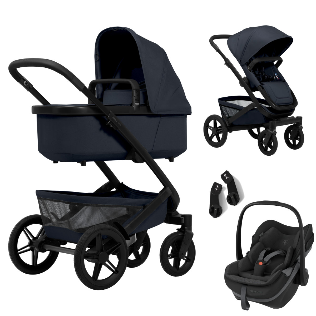 Joolz Geo 5 Kinderwagen in Dunkelblau - schräger Ansicht