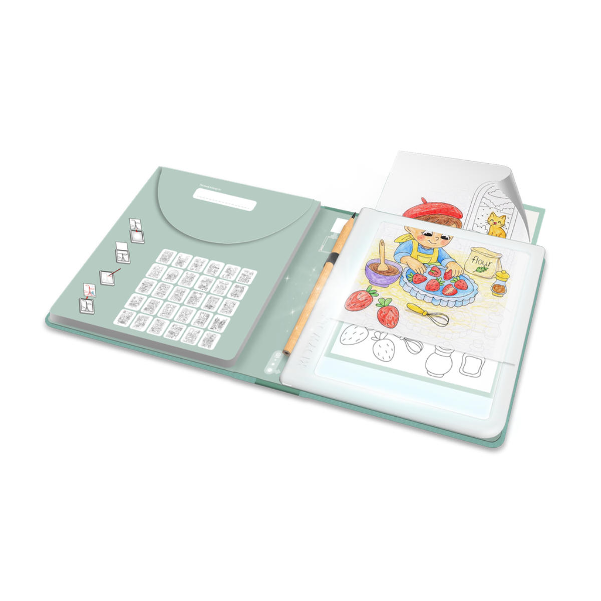 Kidywolf Kidydraw Pad Zeichentablett – 30 Zeichnungen