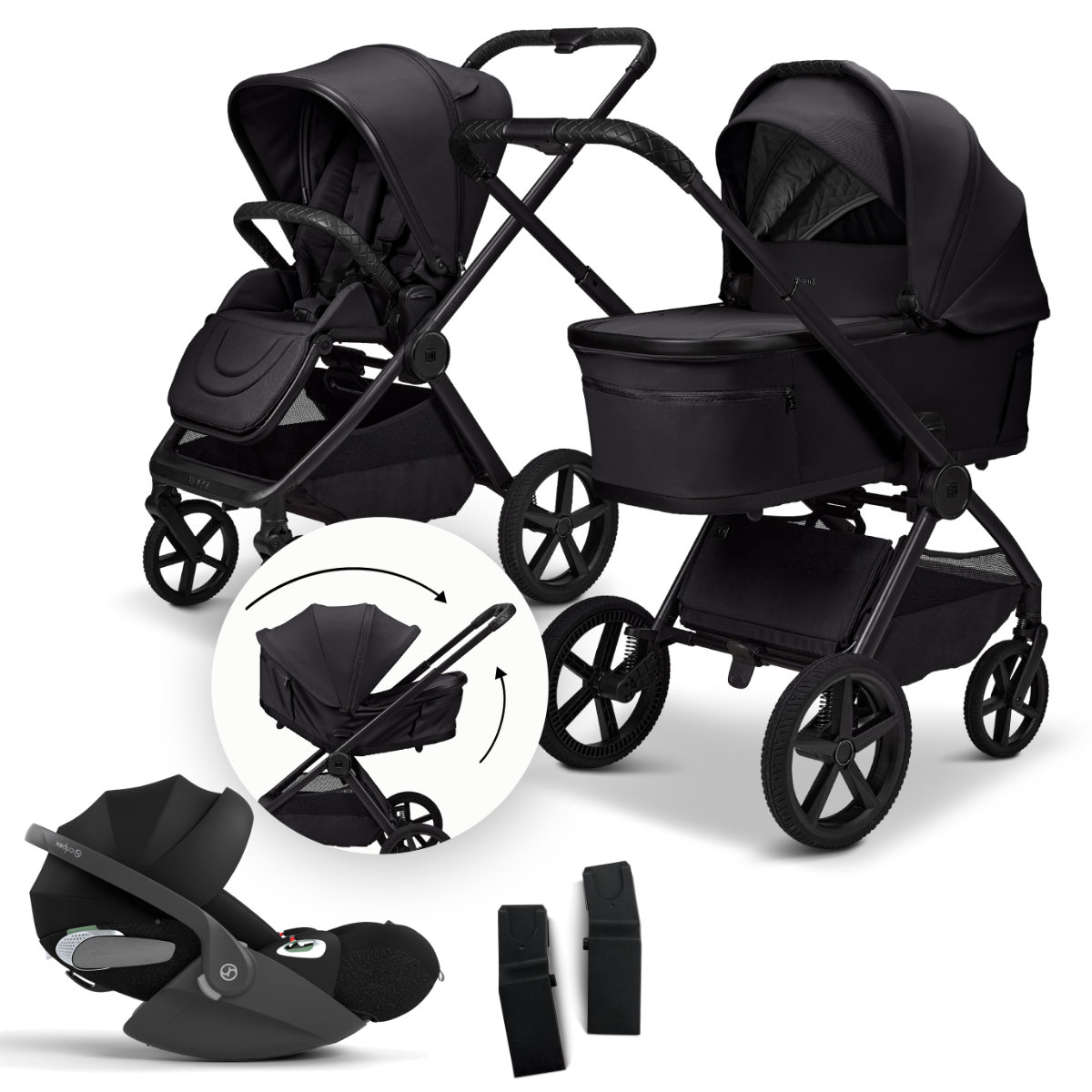 Moon Gio Fold Kinderwagen Set 3 in 1 inkl. Cybex Cloud T i Size Babyschale
