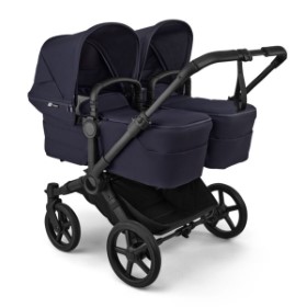 Bugaboo Donkey 6 Zwillingskinderwagen in Marineblau - schräge Ansicht