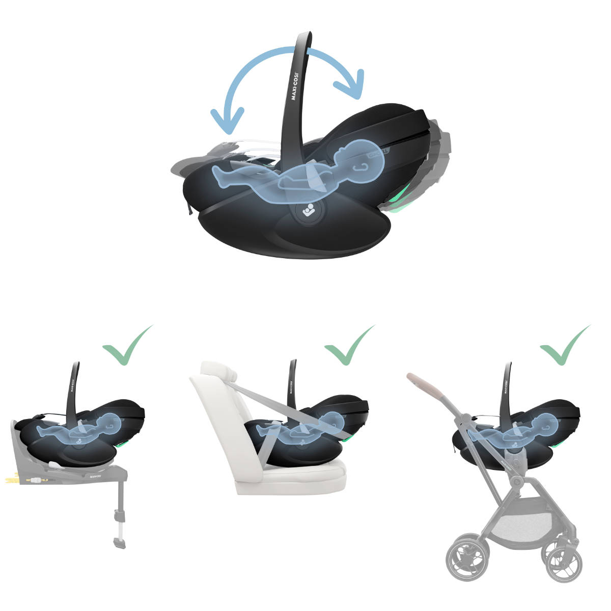 Maxi-Cosi Oxford+ Stroller Set 3-in-1 incl. Pebble 360 Pro2