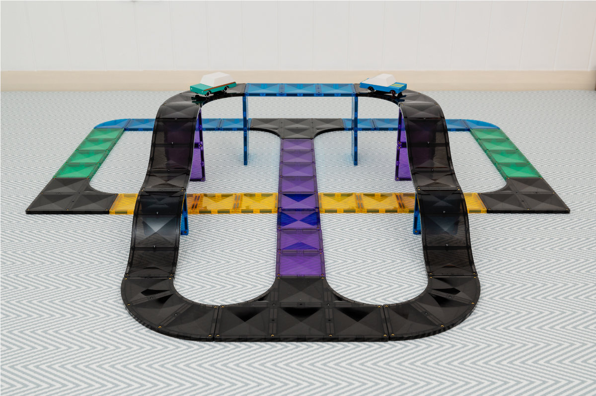 Connetix Magnetic Building Blocks Ramps & Intersections Set - 16 Pieces