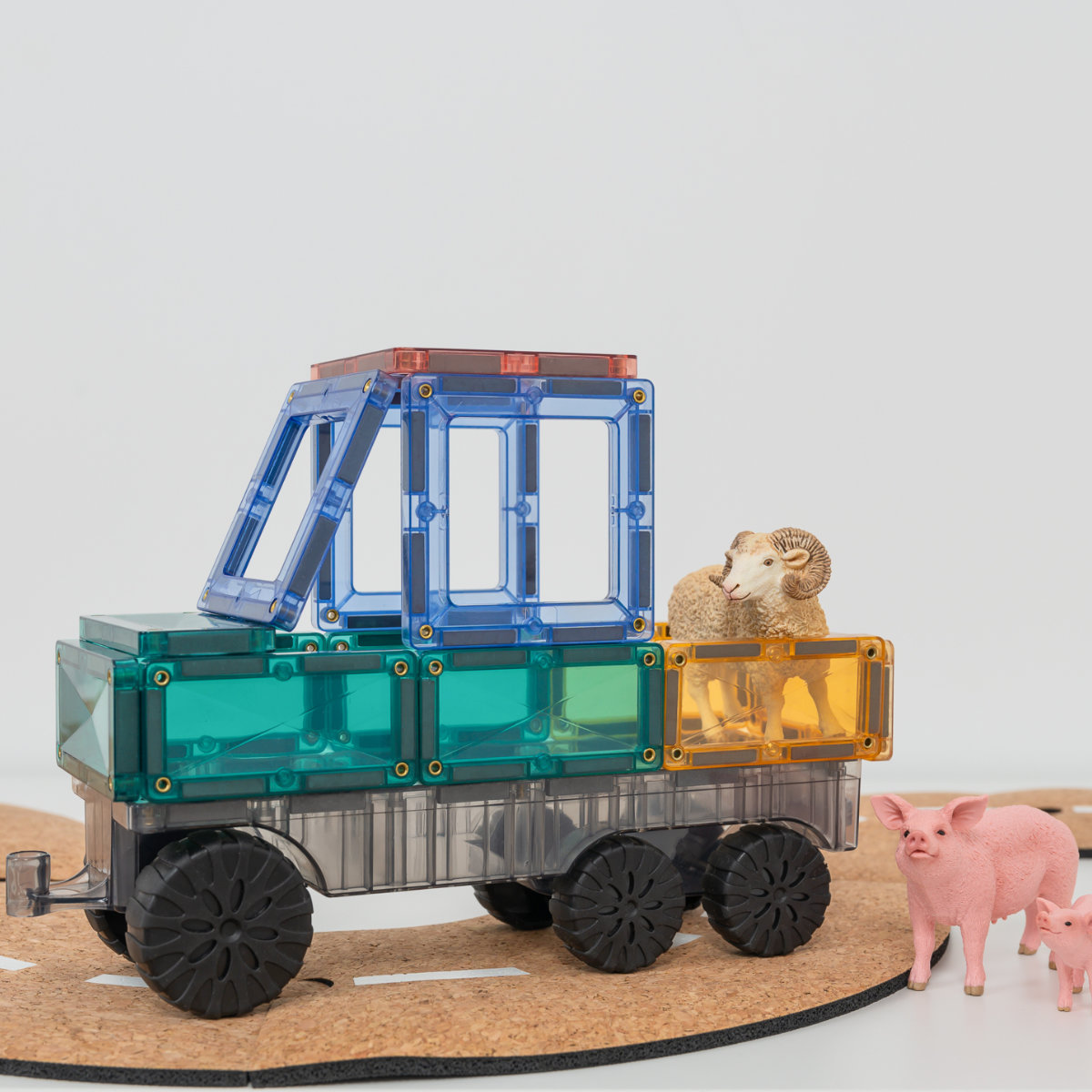 Connetix Magnetic Tiles Pastel Transport Pack – 50 Pieces