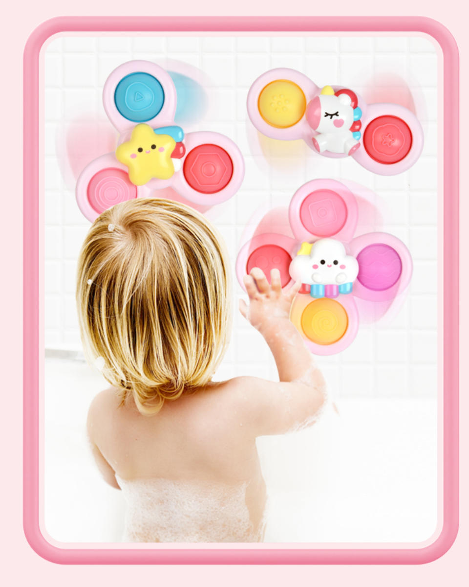 Fresh Kid Sensory Spinners with Suction Cups – Set of 3