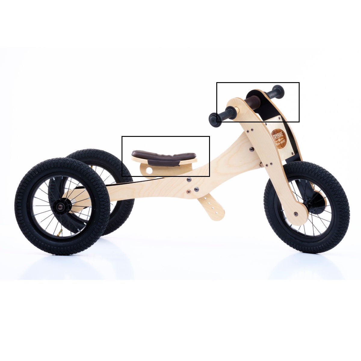 Trybike Sitz- und Kinnpolster für 4-in-1 Dreirad / Laufrad aus Holz