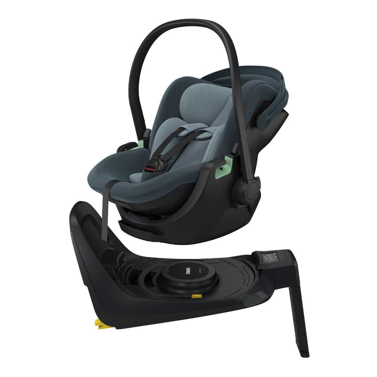 Thule Maple Connect Babyschale in Dunkelblau - schräge Ansicht