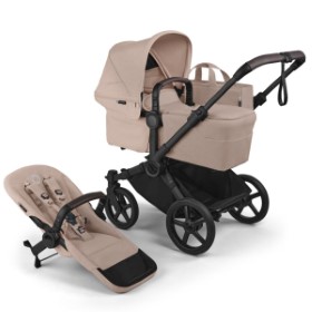 Kinderwagen in Beige - schräge Ansicht