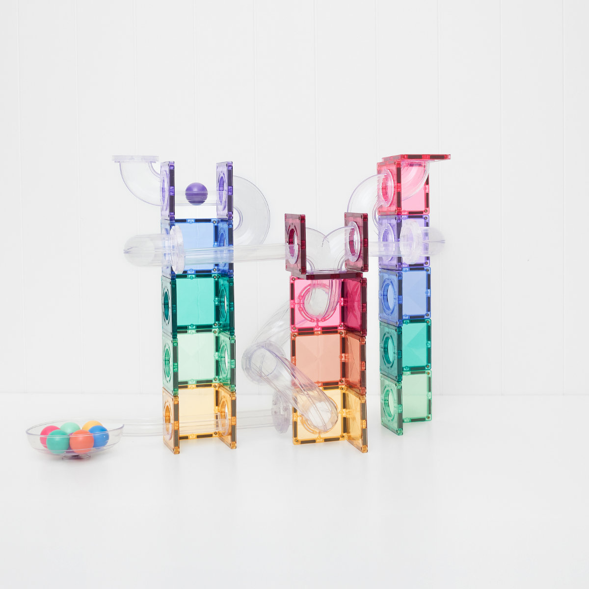 Connetix Magnetbausteine Pastel Mega Ball Run Bundle – 316 Teile