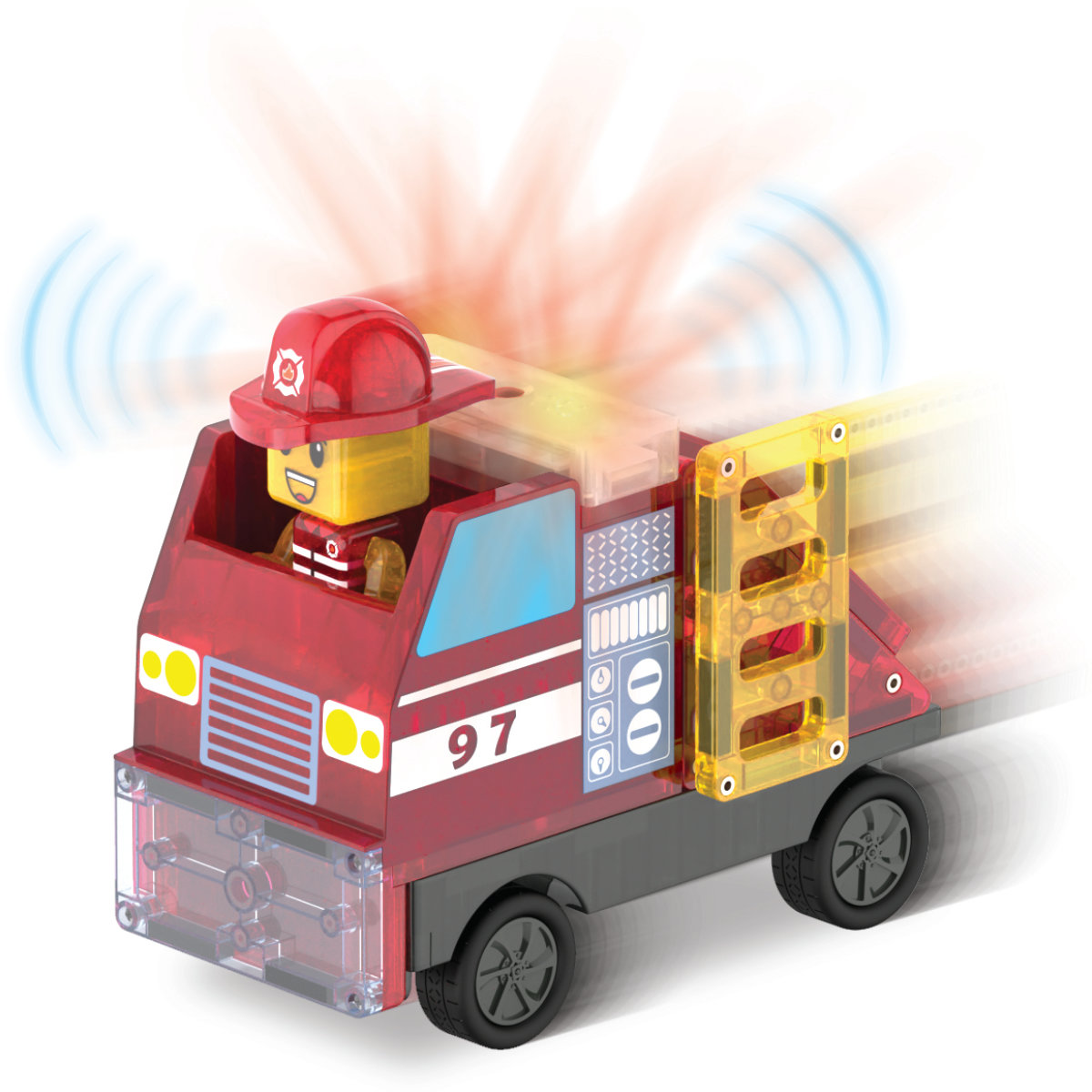 Magna-Tiles Fire Station – 50-Piece