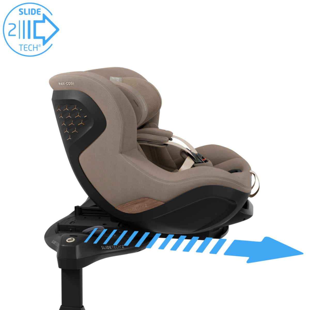Maxi-Cosi Autokindersitz in Beige - schräge Ansicht