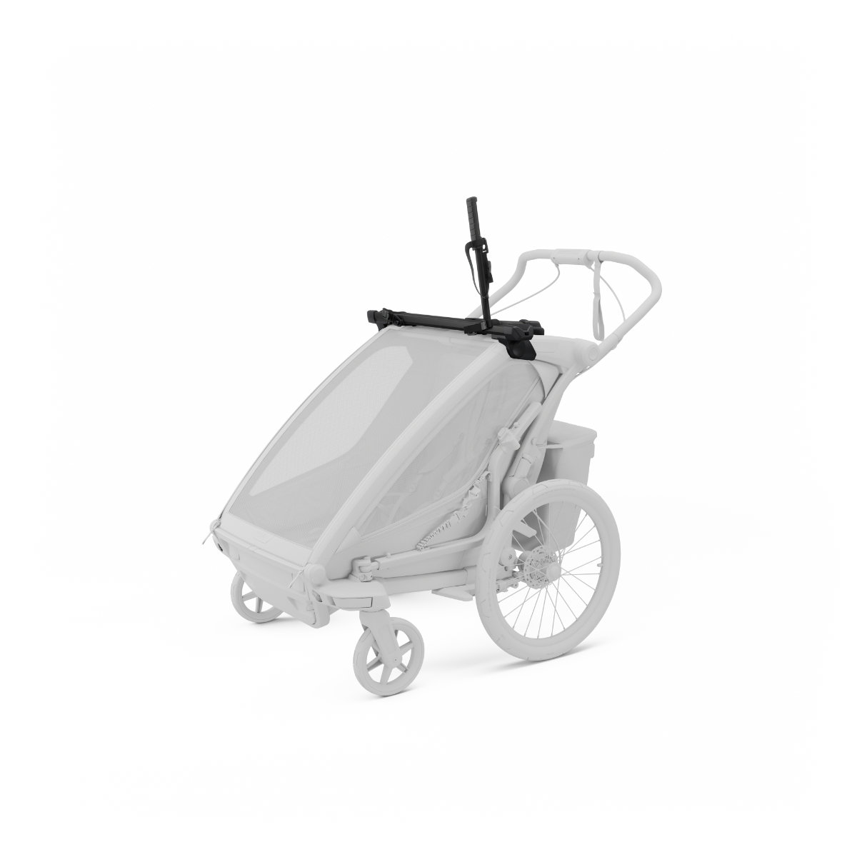 Thule Chariot 2 Laufradhalter Schwarz - schräge Ansicht