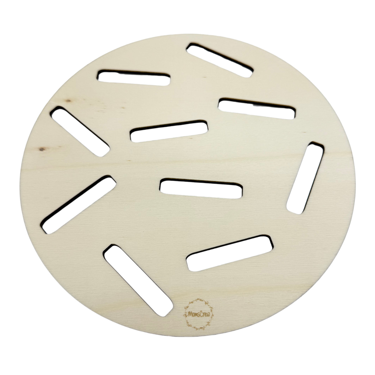 Momscrew Activity Board “Slots” + 10 Wooden Chips (33 mm)