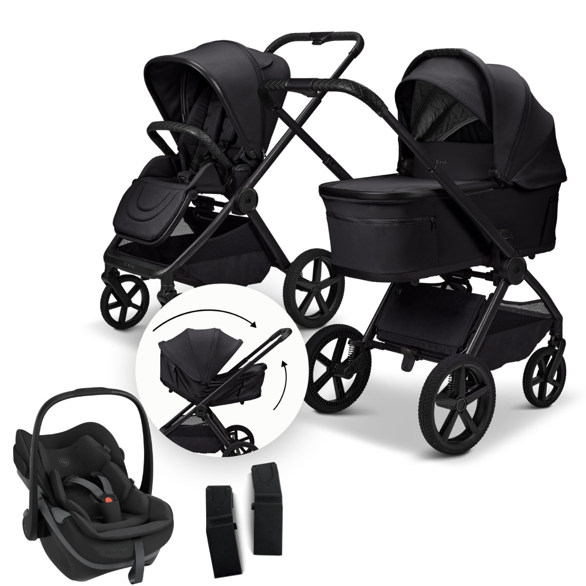 Moon Gio Fold Kinderwagen Set 3 in 1 inkl. Maxi-Cosi Pebble Slide Pro Babyschale