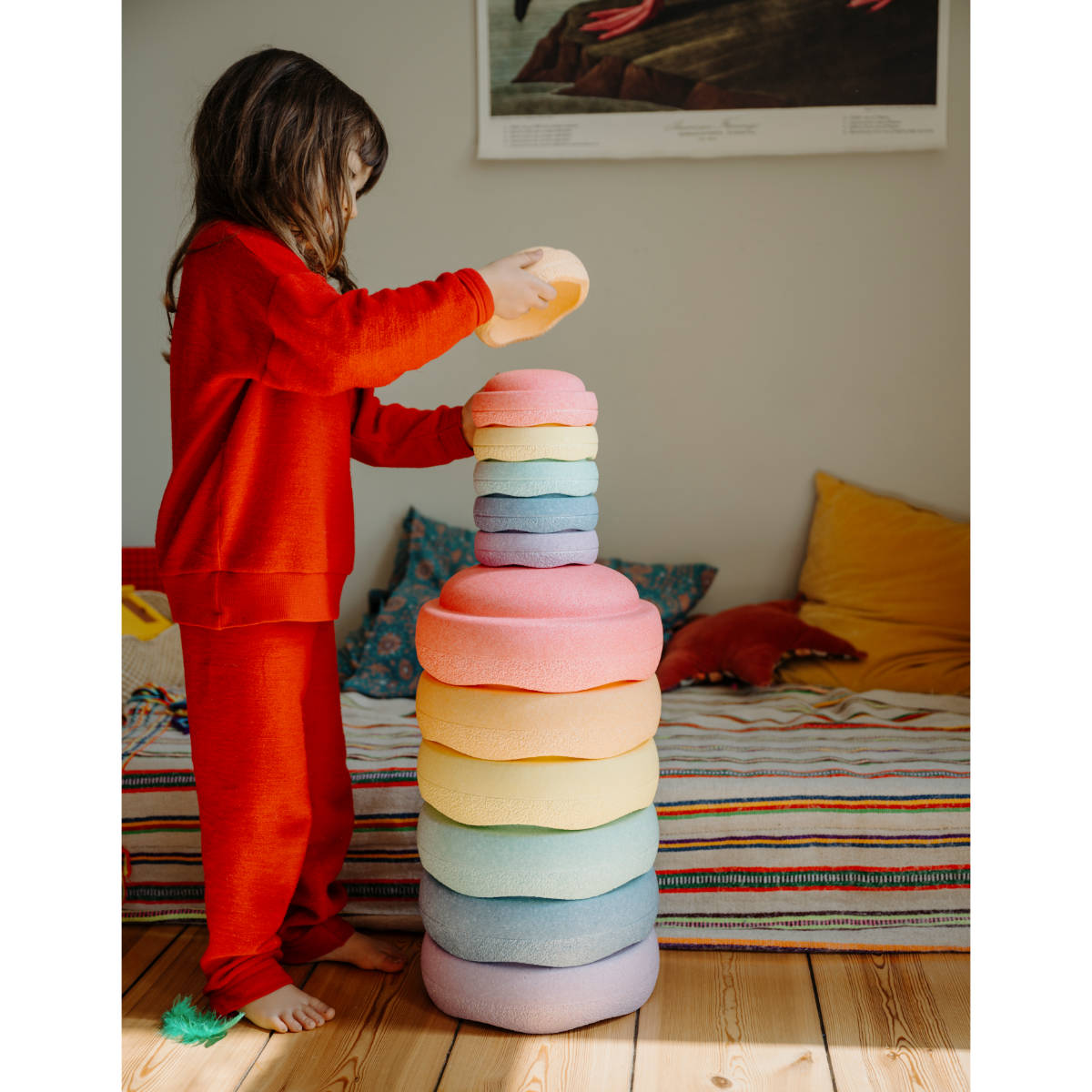 Stapelstein Mini Rainbow Pastel 6 Stk.