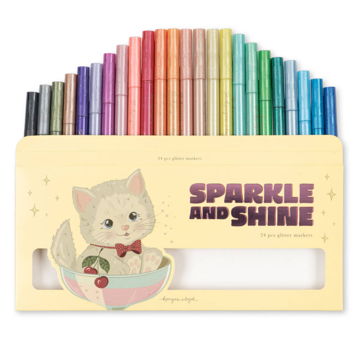 Konges Sløjd Glitzerstifte KS106039 in Regenbogenfarben - Vorderansicht