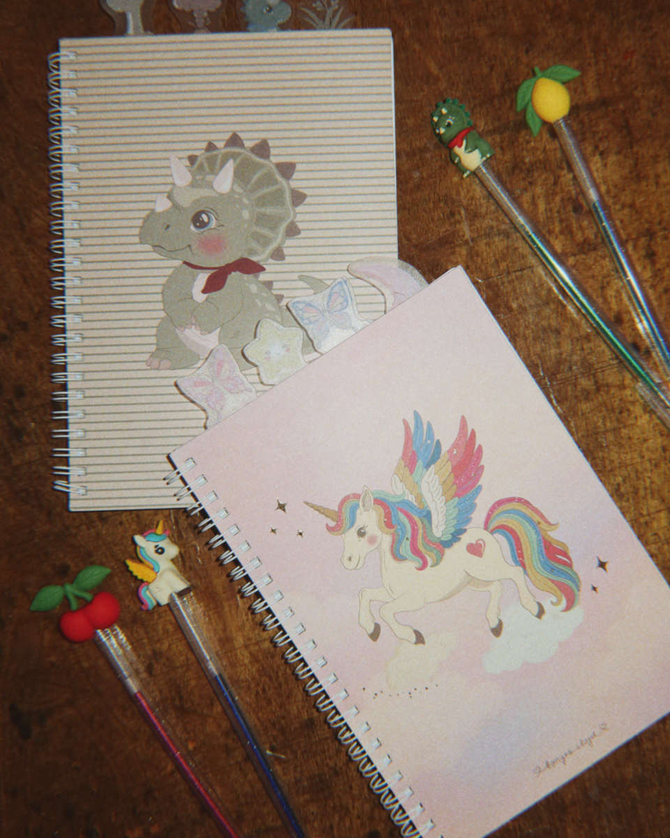 Konges Sløjd Stationery Set for Kids – Notebook, Stickers & Gel Pens