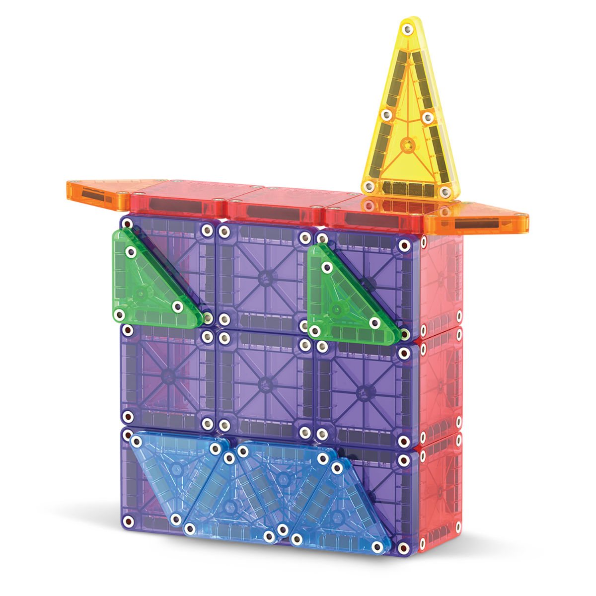 Magna-Tiles microMAGS Deluxe 70 Teile in Bunt - schräge Ansicht