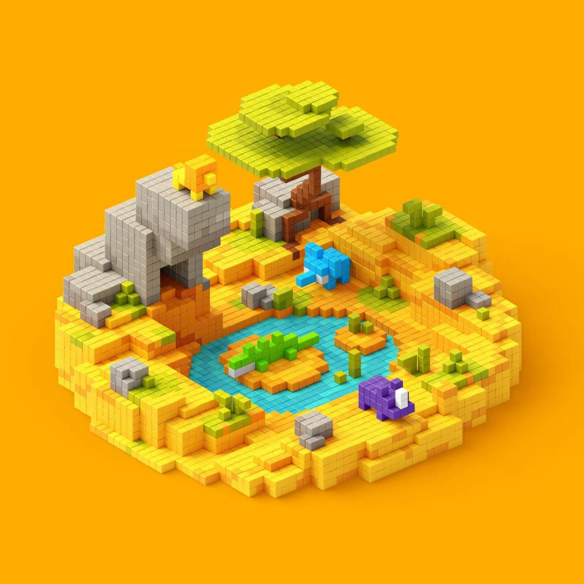 PIXIO Magnetic Building Blocks Mini Safari 137 pcs