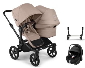 Bugaboo Donkey 6 Kinderwagen in Beige - schräge Ansicht