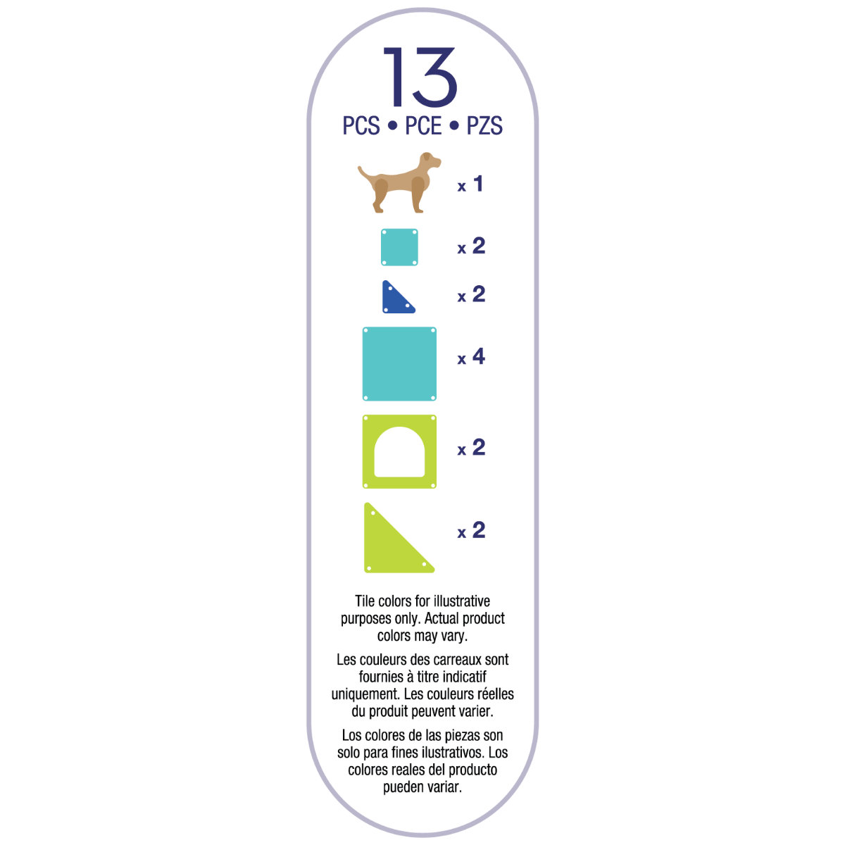 Magna-Tiles Dog house – 13 Teile