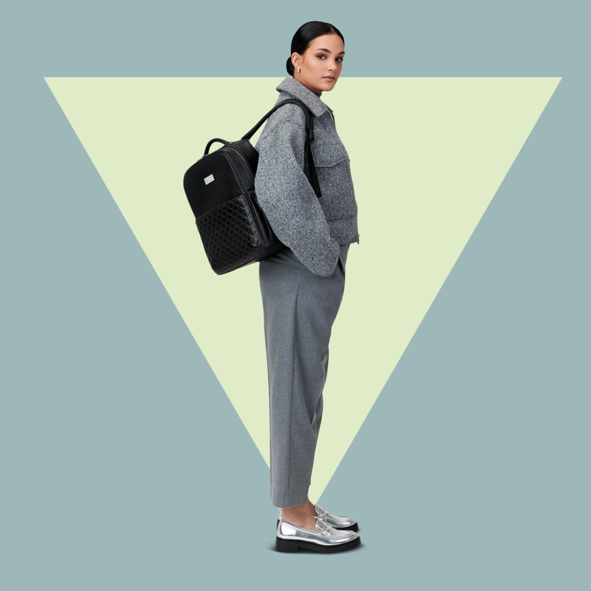 Moon Diaper Backpack Black