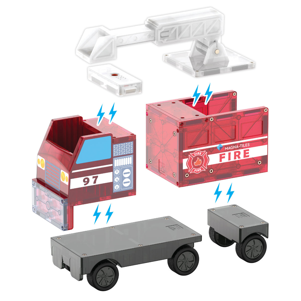 Magna-Tiles Fire Station – 50-Piece