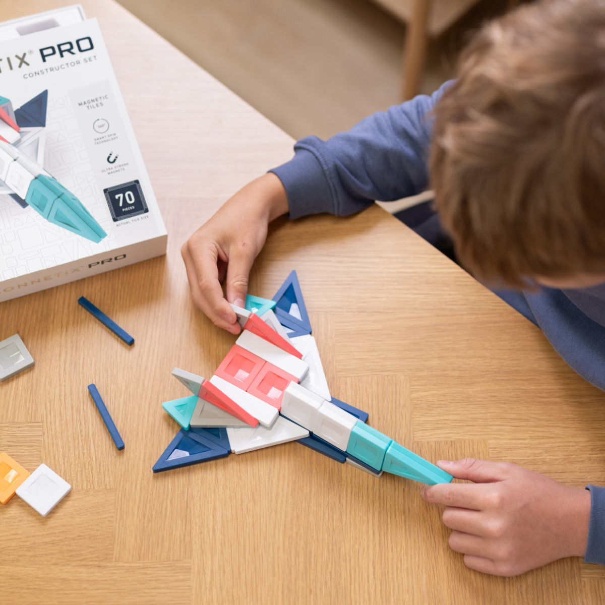Connetix PRO Magnetic Tiles – Constructor Set – 70 Pieces