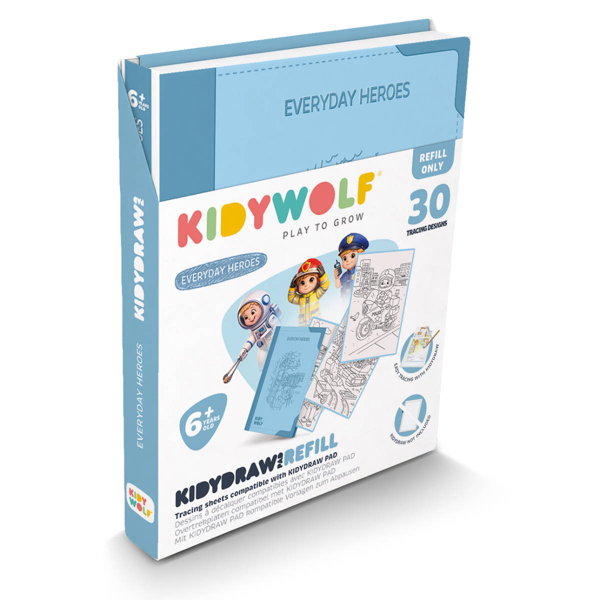 KIDYWOLF KIDYDRAW Refill Everyday Heroes - schräge Ansicht