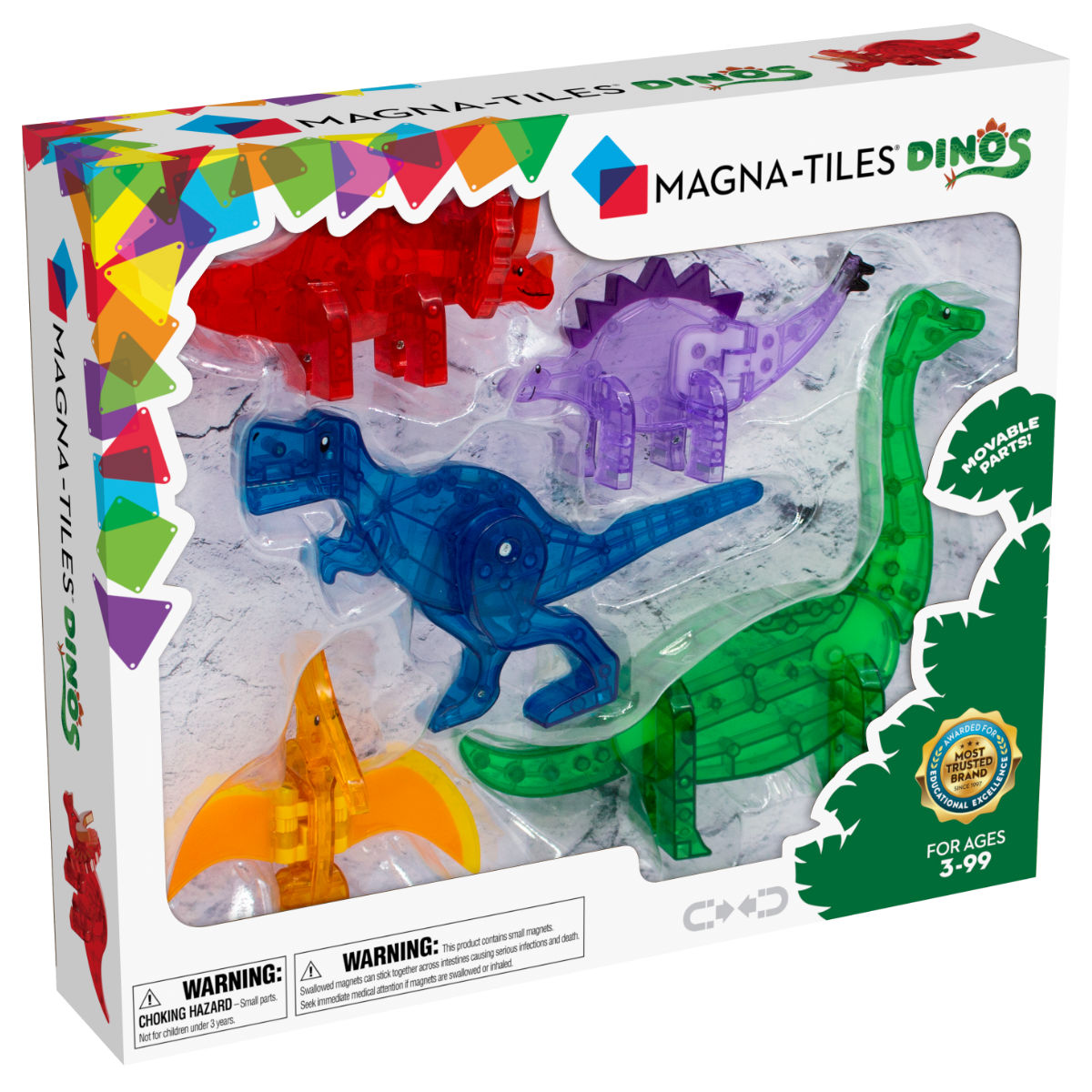 Magna-Tiles Dinosaurs – 5 Pieces