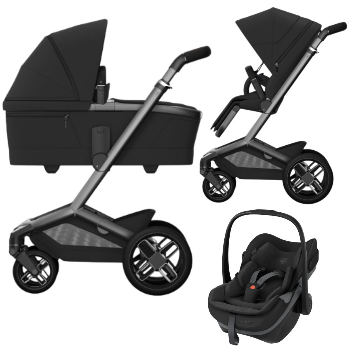 Maxi Cosi Fame Kinderwagen Set 3 in 1 inkl. Maxi Cosi Pebble Slide Pro i-Size Babyschale
