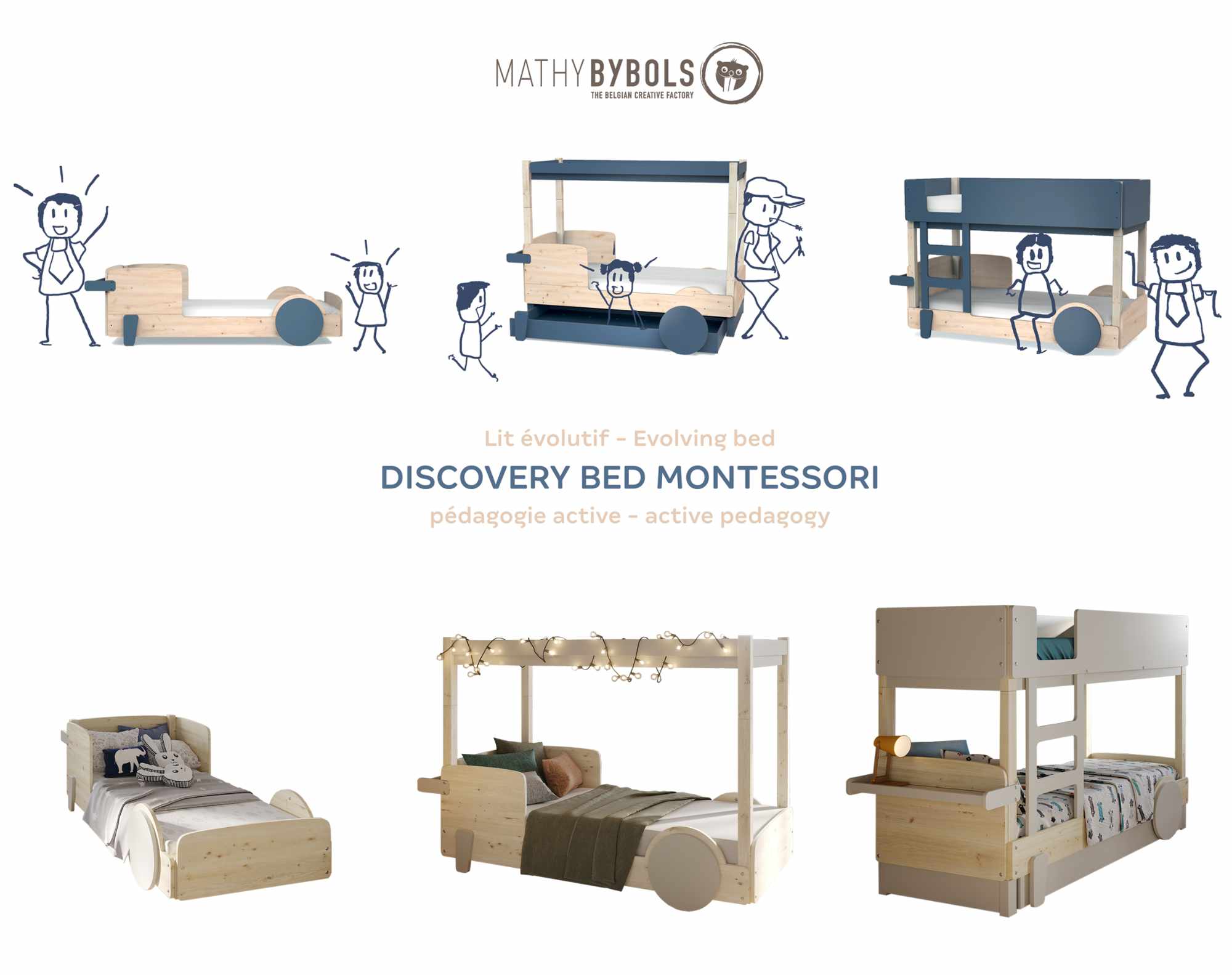 Mathy by Bols Discovery 1 Autobett mit Dach 90x190cm