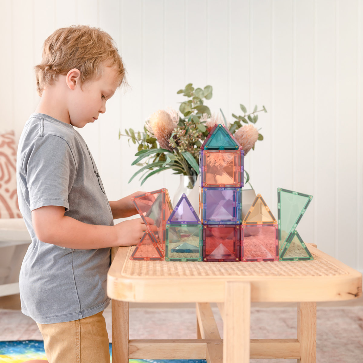 Connetix Magnetic Tiles Pastel Discovery Pack – 32 Pieces
