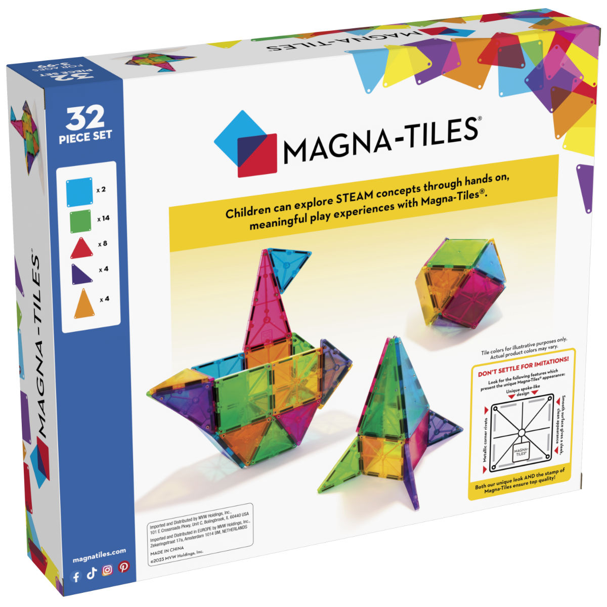 Magna-Tiles Classic - 32 Pieces