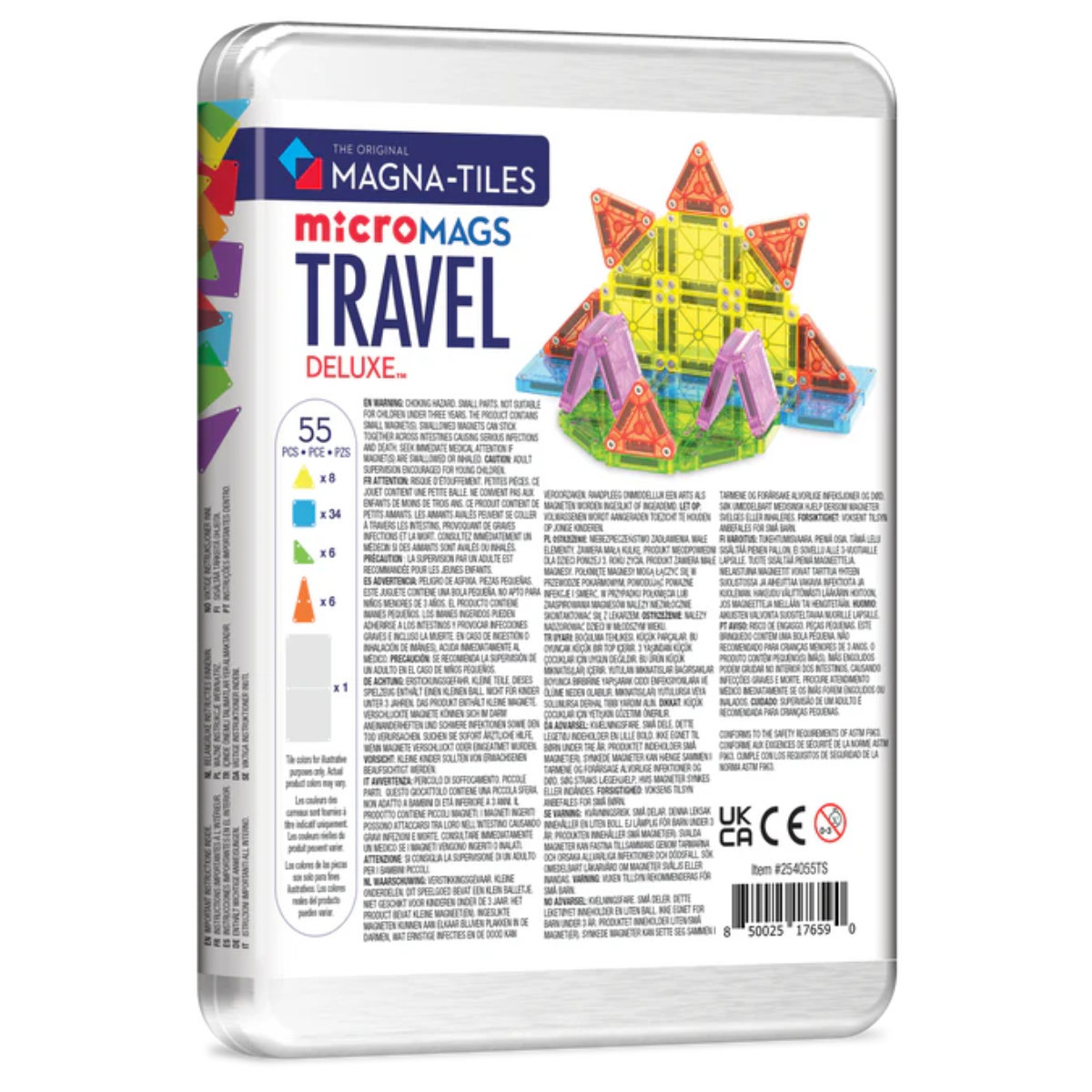 Magna-Tiles microMAGS Travel Set Deluxe - 55 Pieces