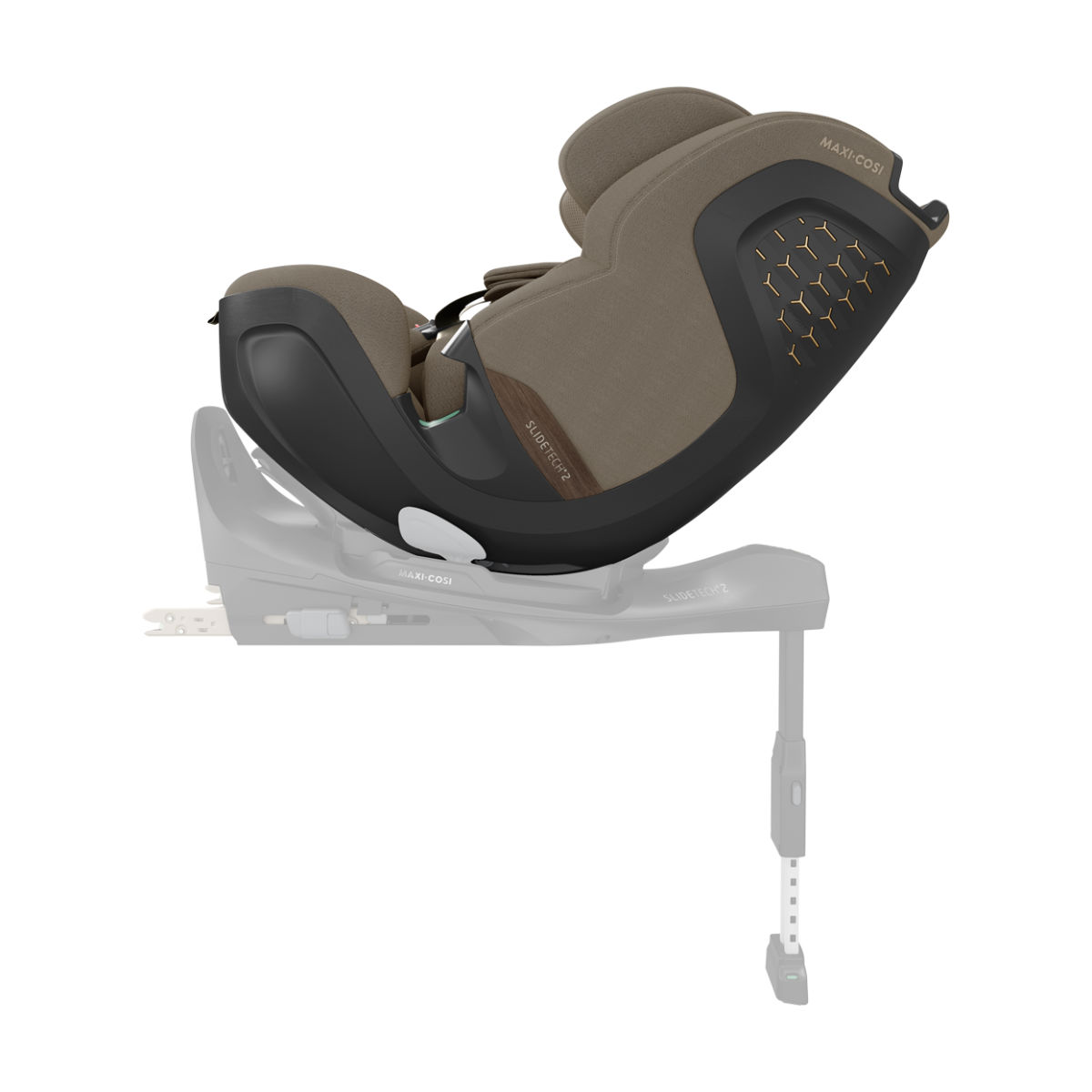 Maxi Cosi Pearl XL Slide Pro i-Size Kindersitz in Braun - Seitenansicht